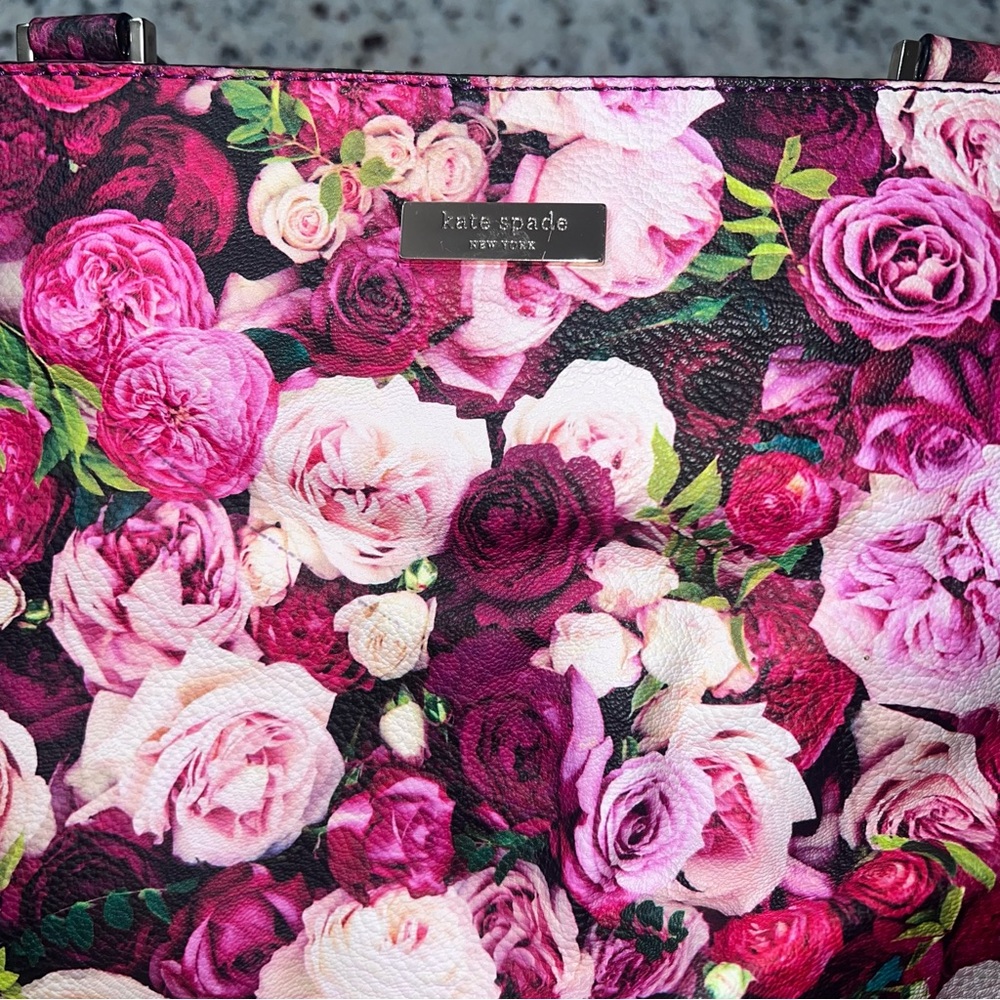Kate Spade Pink and Red Floral Tote - Picture 4 of 9